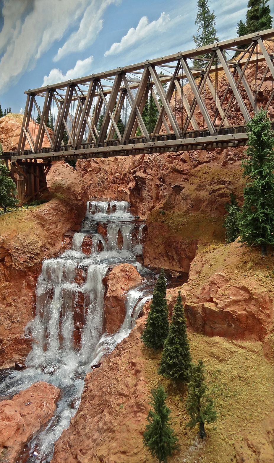 Bridge Across A Water Fall